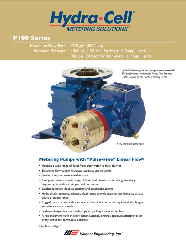 Hydra Cell P100 Series Pump